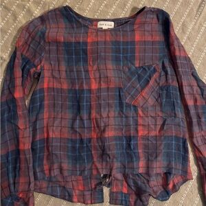 Cloth & Stone women’s long sleeve top with lace up back detail Sz small
